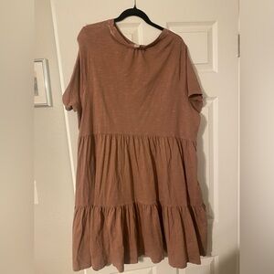 Tan old navy xxl tiered mini swing dress